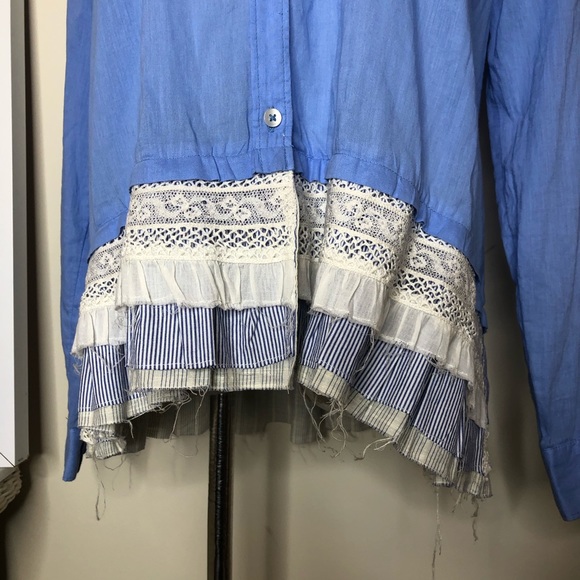 ANTHROPOLOGIE Holding Horses Layered Peplum Top - Picture 5 of 10